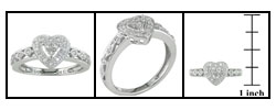 14-kt. White Gold 1/6-ct Diamond Heart Ring