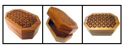 Hand-carved Rosewood Jewelry Box (India)