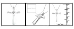14k Gold Diamond Cross Pendant