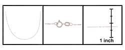 14k White Gold 18-inch Alternate Curb Necklace (1 mm)