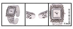 Geneva Platinum Women's Ornate Bangle Watch