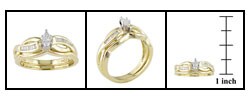 14k Yellow Gold 1/4ct TDW Diamond Bridal Ring Set (G-I, I1-I2)