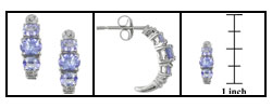 14k White Gold Diamond Tanzanite Earrings