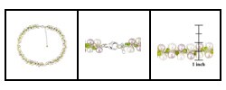 FW Cultured Pearl & Peridot Silver Necklace (Case of 6)