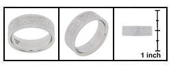 Stainless Steel Rambling Vines Comfort Fit Ring