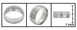 Stainless Steel Faith Ring