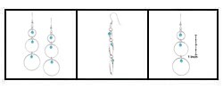 Sterling Silver Bead Drop Hoop Earrings