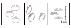Sterling Silver 3-piece Toe Ring Set
