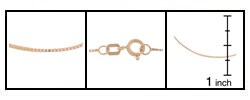 14k Yellow Gold 16 in. Box Chain (Set of 3)