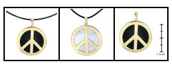 14k Yellow Gold Peace Pendant