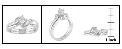 14k White Gold 1/4ct TDW Diamond Bridal Ring Set (G-I/ I1-I2)