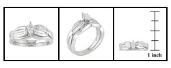 14k White Gold 1/4ct TDW Diamond Bridal Ring Set (G-I/ SI)