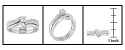 14k White Gold 1/3 ct TDW Round Diamond Bridal Ring Set (G-I, I1-I2)