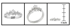 14k White Gold 1/4ct TDW Diamond Bridal Ring Set (I1-I2)