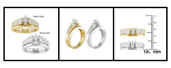 14k White Gold 1/2ct TDW Diamond Wedding Ring Set (G-I, SI)