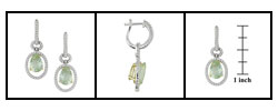 14k Gold 5/8-ct Diamond Green Amethyst Earrings