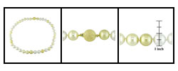 14k Gold Multicolored South Sea Pearl Necklace (10-13mm/19.5