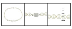 14k Gold Cultured White South Sea Pearl Necklace 19 in. (8-10.7mm)