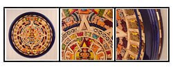 Aztec Calendar with Tinted Wood (Mexico)