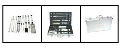 Daxx Stainless Steel 10-piece BBQ Set with Case