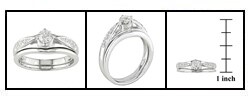 14k White Gold 1/4 ct TDW Diamond Bridal Ring Set (G-I, I1-I2)