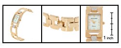 Pierre Cardin Goldtone Diamond Mother of Pearl Watch