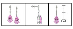 14k Gold Pink Topaz 1/6ct TDW Diamond Earrings