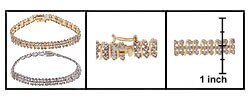 Sterling Silver/18-kt Yellow Gold 1/4-ct TDW Diamond Bracelet