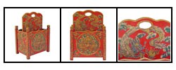 Antique Style Tibetan Dragons Magazine Rack
