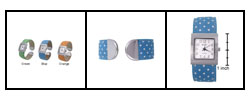 Geneva Platinum Women's Polka-dot Bangle Watch