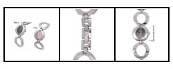 Geneva Platinum Round Link Women's Fashion Watch