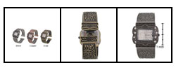 Geneva Platinum Antique Style Bangle Watch