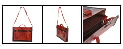 Fine Lambskin Leather African Briefcase (Ghana)
