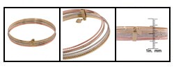 14k Tri-color Gold Semanario Bangle