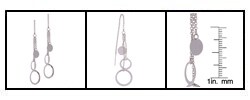 Sterling Silver Dangling Circles Threader Earrings