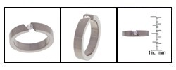 Stainless Steel Tension Set CZ Satin Finish Ring