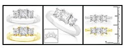 14k Gold 1ct Princess Diamond Engagement Ring (I-J, I1-I2)