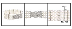 14k Gold Cultured Pearl 2/5ct Diamond Bracelet