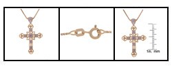 18k Goldplated Sterling Silver Diamond-accent Cross
