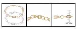 Sterling Silver/18-kt Gold over Sterling Silver Link Bracelet