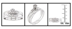 14k Gold 1/6ct TDW Round Diamond Bridal Ring Set (G-H/ I3)