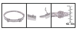 Sterling Silver CZ 7-inch Bangle