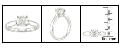 14k White Gold 1ct TDW Diamond Solitaire Ring (I-J, I1-I2)