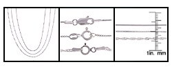 Sterling Silver 18-inch Necklaces (Set of 3)