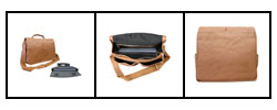 Leather Woody Portfolio  Bag with Laptop Sleeve