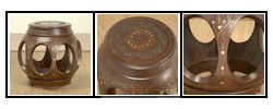 Hand-carved Tabla Side Table (Pakistan)