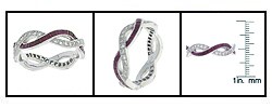 18k White Gold 3/4ct TDW Diamond Ruby Channel Ring