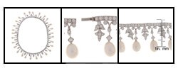 18k White Gold and 13ct TDW Diamond Pearl Necklace (I, SI1)