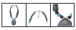 Turquoise Mosaic Oval Necklace (India)