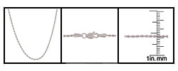 14k White Gold 1.60 mm 24-inch Rope Chain